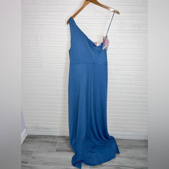 Birdy Grey Blue Twilight Crepe Kira Bridesmaid Dress, Women’s Size 2X - Picture 4 of 7